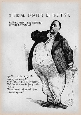 caricatura de un miembro del personal de 1912