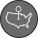 Icono de mapa de Estados Unidos